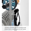 image:imageYAMAZAKI Home Tower Steel Storage Rack for Yoga Mats amp Foam Rollers  Includes Hooks for Fitness Accessories  SteelWhite