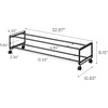 image:imageYAMAZAKI Home TwoTier Rolling Shoe Rack LowProfile Organizer Stand WhiteBlack