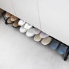 image:imageYAMAZAKI Home TwoTier Rolling Shoe Rack LowProfile Organizer Stand WhiteBlack