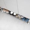 image:imageYAMAZAKI Home TwoTier Rolling Shoe Rack LowProfile Organizer Stand WhiteWhite