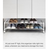 image:imageYAMAZAKI Home TwoTier Rolling Shoe Rack LowProfile Organizer Stand WhiteWhite