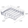 image:imageYAMAZAKI Home Veil SelfDraining Soap Tray  Sink Counter Holder Dish  AcrylicClear