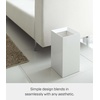 image:imageYAMAZAKI Home Veil Trash Can  Modern Open Top Garbage Waste Bin Basket with Handle  Abs Plastic  25 Gallons 10 Literssquare white