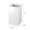 image:imageYAMAZAKI Home Veil Trash Can  Modern Open Top Garbage Waste Bin Basket with Handle  Abs Plastic  25 Gallons 10 Literssquare white