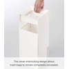 image:imageYAMAZAKI Home Veil Trash Can  Modern Open Top Garbage Waste Bin Basket with Handle  Abs Plastic  25 Gallons 10 Literssquare white