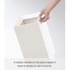 image:imageYAMAZAKI Home Veil Trash Can  Modern Open Top Garbage Waste Bin Basket with Handle  Abs Plastic  25 Gallons 10 Literssquare white