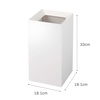 image:imageYAMAZAKI Home Veil Trash Can  Modern Open Top Garbage Waste Bin Basket with Handle  Abs Plastic  25 Gallons 10 Literssquare white