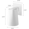 image:imageYamazaki 5487 Film Hook Magnetic Tumbler White Approx W 28 x D 28 x H 37 inches 7 x 75 x 95 cm Tumbler Approx 28 x 30 x 49 inches 7 x 75 x 125 cm Whole When Storeed TowerWhite