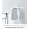 image:imageYamazaki 5487 Film Hook Magnetic Tumbler White Approx W 28 x D 28 x H 37 inches 7 x 75 x 95 cm Tumbler Approx 28 x 30 x 49 inches 7 x 75 x 125 cm Whole When Storeed TowerWhite