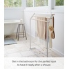 image:imageYamazaki Home Bath Towel Hanger  Bathroom Holder Rack Organizer  Convenient bathroom holder rack organizer for drying bath towels Compact and functional spacesaving design Easy to cleanWhite