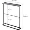 image:imageYamazaki Home Bath Towel Hanger  Bathroom Organizer Storage Holder Dry Rack Steel One Size WhiteBlack