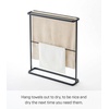 image:imageYamazaki Home Bath Towel Hanger  Bathroom Organizer Storage Holder Dry Rack Steel One Size WhiteBlack