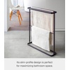 image:imageYamazaki Home Bath Towel Hanger  Bathroom Organizer Storage Holder Dry Rack Steel One Size WhiteBlack