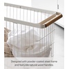image:imageYamazaki Home Compact Rolling Laundry Cart Wire Hamper with Wheels White  Compact rolling laundry basket cart features a metal hamper with wheels and a handle for easy mobility Keeps items tidyWhite