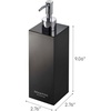 image:imageYamazaki Home Mist Shampoo Dispenser for Shower Gel Pump Bottle  Shampoo  Abs Plastic Black