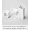 image:imageYamazaki Home One Handed Dispenser Plastic 85 Fluid oz  250 milliliters No Assembly ReqWhite