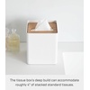 image:imageYamazaki Home Rin Reusable Tissue Box Cover Metal Holder Container Case with Natural Wooden Lid  Steel  Reusable tissue box cover metal holder container case with natural wood lid Designed for convenient home organizationAsh