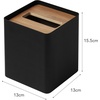 image:imageYamazaki Home Rin Reusable Tissue Box Cover Metal Holder Container Case with Natural Wooden Lid  Steel  Reusable tissue box cover metal holder container case with natural wood lid Designed for convenient home organizationWalnut