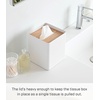 image:imageYamazaki Home Rin Reusable Tissue Box Cover Metal Holder Container Case with Natural Wooden Lid  Steel  Reusable tissue box cover metal holder container case with natural wood lid Designed for convenient home organizationAsh