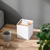 image:imageYamazaki Home Rin Reusable Tissue Box Cover Metal Holder Container Case with Natural Wooden Lid  Steel  Reusable tissue box cover metal holder container case with natural wood lid Designed for convenient home organizationAsh