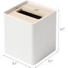image:imageYamazaki Home Rin Reusable Tissue Box Cover Metal Holder Container Case with Natural Wooden Lid  Steel  Reusable tissue box cover metal holder container case with natural wood lid Designed for convenient home organizationAsh