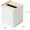 image:imageYamazaki Home Rin Reusable Tissue Box Cover Metal Holder Container Case with Natural Wooden Lid  Steel  Reusable tissue box cover metal holder container case with natural wood lid Designed for convenient home organizationAsh