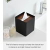image:imageYamazaki Home Rin Reusable Tissue Box Cover Metal Holder Container Case with Natural Wooden Lid  Steel  Reusable tissue box cover metal holder container case with natural wood lid Designed for convenient home organizationWalnut