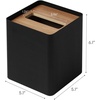 image:imageYamazaki Home Rin Reusable Tissue Box Cover Metal Holder Container Case with Natural Wooden Lid  Steel  Reusable tissue box cover metal holder container case with natural wood lid Designed for convenient home organizationWalnut
