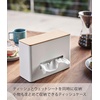 image:imageYamazaki Home Rin Tissue Paper Case with Removable Wooden Lid  Tissue Or Toilet Paper Or Paper Towel Rectangular Storage Holder for Kitchen Bathroom Or Bedroom  Polystone Natural