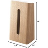 image:imageYamazaki Home Rin Tissue Paper Case with Removable Wooden Lid  Tissue Or Toilet Paper Or Paper Towel Rectangular Storage Holder for Kitchen Bathroom Or Bedroom  Polystone Natural
