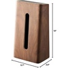 image:imageYamazaki Home Rin Tissue Paper Case with Removable Wooden Lid  Tissue Or Toilet Paper Or Paper Towel Rectangular Storage Holder for Kitchen Bathroom Or Bedroom  Polystone Braun