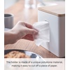 image:imageYamazaki Home Rin Tissue Paper Case with Removable Wooden Lid  Tissue Or Toilet Paper Or Paper Towel Rectangular Storage Holder for Kitchen Bathroom Or Bedroom  Polystone Ash