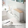 image:imageYamazaki Home Rin Tissue Paper Case with Removable Wooden Lid  Tissue Or Toilet Paper Or Paper Towel Rectangular Storage Holder for Kitchen Bathroom Or Bedroom  Polystone Natural
