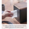 image:imageYamazaki Home Rin Tissue Paper Case with Removable Wooden Lid  Tissue Or Toilet Paper Or Paper Towel Rectangular Storage Holder for Kitchen Bathroom Or Bedroom  Polystone Walnut
