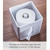 image:imageYamazaki Home Rin Tissue Paper Case with Removable Wooden Lid  Tissue Or Toilet Paper Or Paper Towel Rectangular Storage Holder for Kitchen Bathroom Or Bedroom  Polystone Ash
