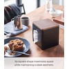 image:imageYamazaki Home Rin Tissue Paper Case with Removable Wooden Lid  Tissue Or Toilet Paper Or Paper Towel Rectangular Storage Holder for Kitchen Bathroom Or Bedroom  Polystone Walnut