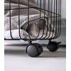 image:imageYamazaki Home Rolling Laundry Basket Short Wheeled Hamper Steel White  Small metal laundry hamper cart features smoothrolling wheels and a convenient builtin handle Suits modern home storageBlack