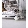 image:imageYamazaki Home Rolling Laundry Basket Short Wheeled Hamper Steel White  Small metal laundry hamper cart features smoothrolling wheels and a convenient builtin handle Suits modern home storageWhite
