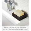image:imageYamazaki Home Self Draining Soap Tray  Floating Holder Dish for Sink Silicone No Assembly Req  Selfdraining soap tray with a slanted base that directs excess water back into the sink Adds practical everyday storageBlack