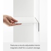 image:imageYamazaki Home Slim Rolling Toilet Paper Storage Cart for Bathroom Black  Slim toilet paper organizer and rolling bathroom storage Features an adjustable shelf amp durable steel toilet paper stockerWhite