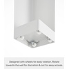 image:imageYamazaki Home Slim Rolling Toilet Paper Storage Cart for Bathroom Black  Slim toilet paper organizer and rolling bathroom storage Features an adjustable shelf amp durable steel toilet paper stockerWhite