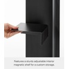 image:imageYamazaki Home Slim Rolling Toilet Paper Storage Cart for Bathroom Black  Slim toilet paper organizer and rolling bathroom storage Features an adjustable shelf amp durable steel toilet paper stockerBlack
