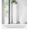 image:imageYamazaki Home Slim Rolling Toilet Paper Storage Cart for Bathroom Black  Slim toilet paper organizer and rolling bathroom storage Features an adjustable shelf amp durable steel toilet paper stockerWhite