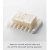image:imageYamazaki Home Soap Tray  Silicone Holder Dish for Sink Silicone No Assembly Req  Sloped base directs water back into the sink to keep counters dry Easytoclean design requires no assembly Saves spaceWhite