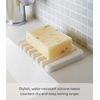 image:imageYamazaki Home Soap Tray  Silicone Holder Dish for Sink Silicone No Assembly Req  Sloped base directs water back into the sink to keep counters dry Easytoclean design requires no assembly Saves spaceWhite