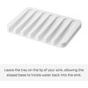 image:imageYamazaki Home Soap Tray  Silicone Holder Dish for Sink Silicone No Assembly Req  Sloped base directs water back into the sink to keep counters dry Easytoclean design requires no assembly Saves spaceWhite
