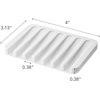 image:imageYamazaki Home Soap Tray  Silicone Holder Dish for Sink Silicone No Assembly Req  Sloped base directs water back into the sink to keep counters dry Easytoclean design requires no assembly Saves spaceWhite