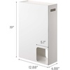 image:imageYamazaki Home Toilet Paper Stocker  Bathroom Storage Organizer Dispenser Steel White