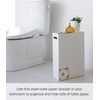 image:imageYamazaki Home Toilet Paper Stocker  Bathroom Storage Organizer Dispenser Steel White