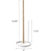 image:imageYamazaki Home Toilet Paper Stocker Holds 3 Toilet Paper Rolls No Assembly Req White One Size  Elegant steel and wood toilet paper stand Compact bathroom organizer storage holder holds 3 rolls Built for everyday useWhite